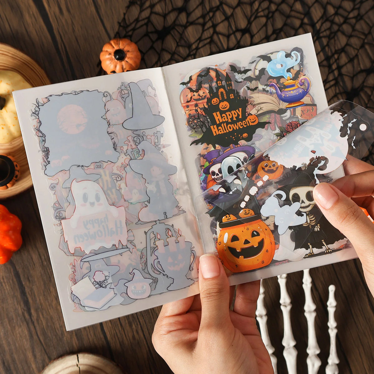 Halloween Sticker Book - Decorative Scrapbooking Stickers for Diaries, Albums & Stationery