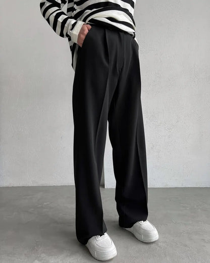 Women's Classic Straight Leg Pants – Versatile Loose Fit, Wide Leg for Office, Tourism, Spring & Summer Casual Wear
