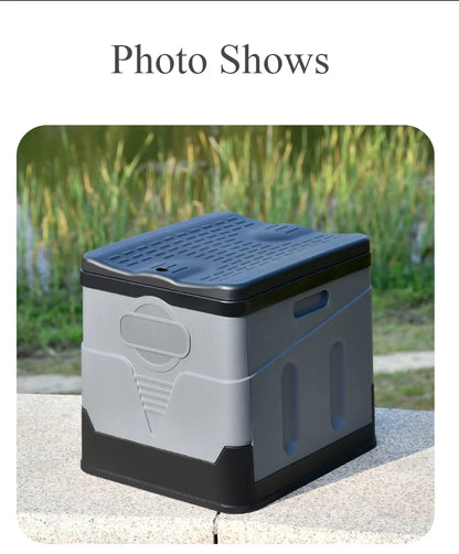 Portable Folding Toilet for Outdoor Camping - Cover Design Potty for Adults & Kids, Reusable Toilet for Picnics & Travel