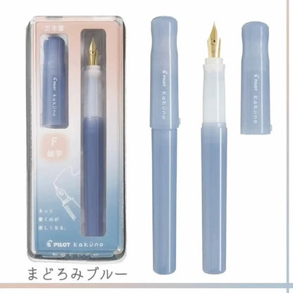 PILOT Kakuno Panda Limited Edition Smiley Fountain Pen – Fine Nib with 6 Replaceable Ink Cartridges Gift Set