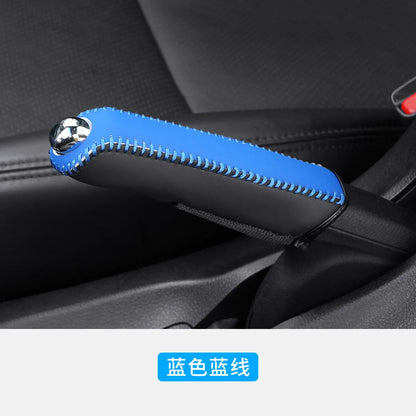 Universal Car Handbrake Cover – Artificial Leather Protective Sleeve for Car Interior Styling and Comfort