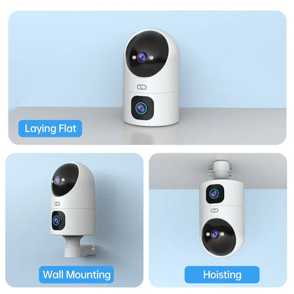JOOAN 4K PTZ IP Camera, 10X Zoom, Dual Lens, Auto Tracking, WiFi CCTV, Color Night Vision, Baby & Home Monitor