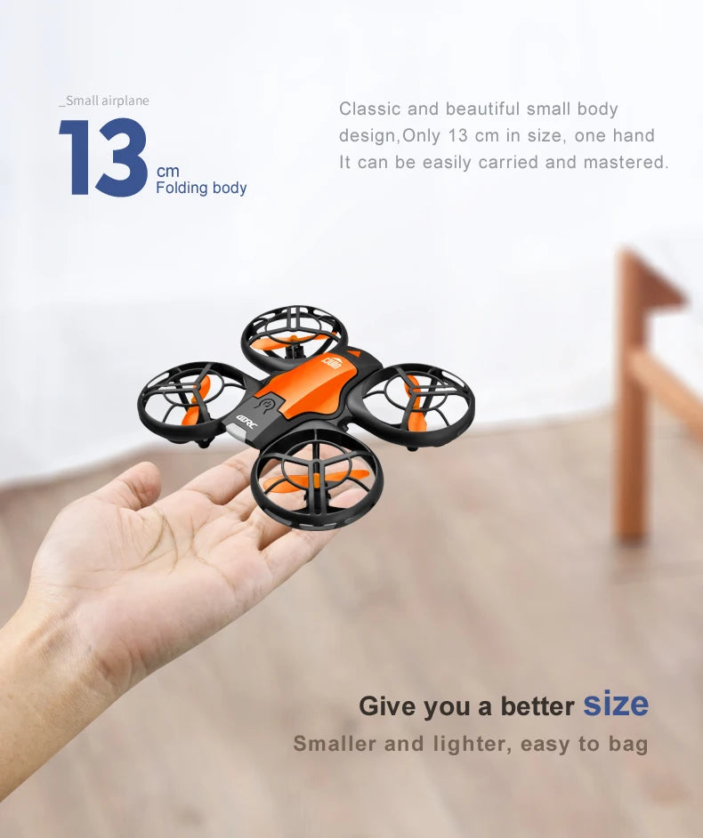 V8 Mini Drone with 4K & 1080P HD Wide-Angle Camera – WiFi FPV RC Helicopter with Height Hold for Kids