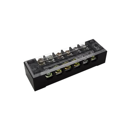 Dual Row Barrier Screw Terminal Block Strip — 600V 15A Wire Connector, 3-20 Position Options