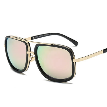 Men’s Vintage Pilot Driving Sunglasses – Gradient Brown UV400 Summer Style Goggles