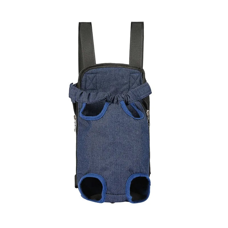 Pet Travel Backpack – Breathable Outdoor Portable Chest Bag for Cats & Dogs, Four-Legged Pet Carrier