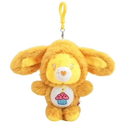 Care Bears Plush Keychain - 17cm Rabbit Ear Hood Furry Cartoon Bag Charm