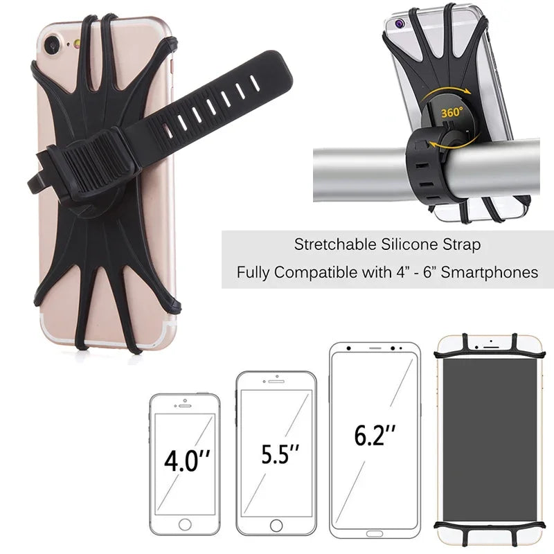 Universal Baby Stroller Phone Holder - 360° Rotating Mobile Mount for Prams, Carts, iPhone, GPS & Smartphones