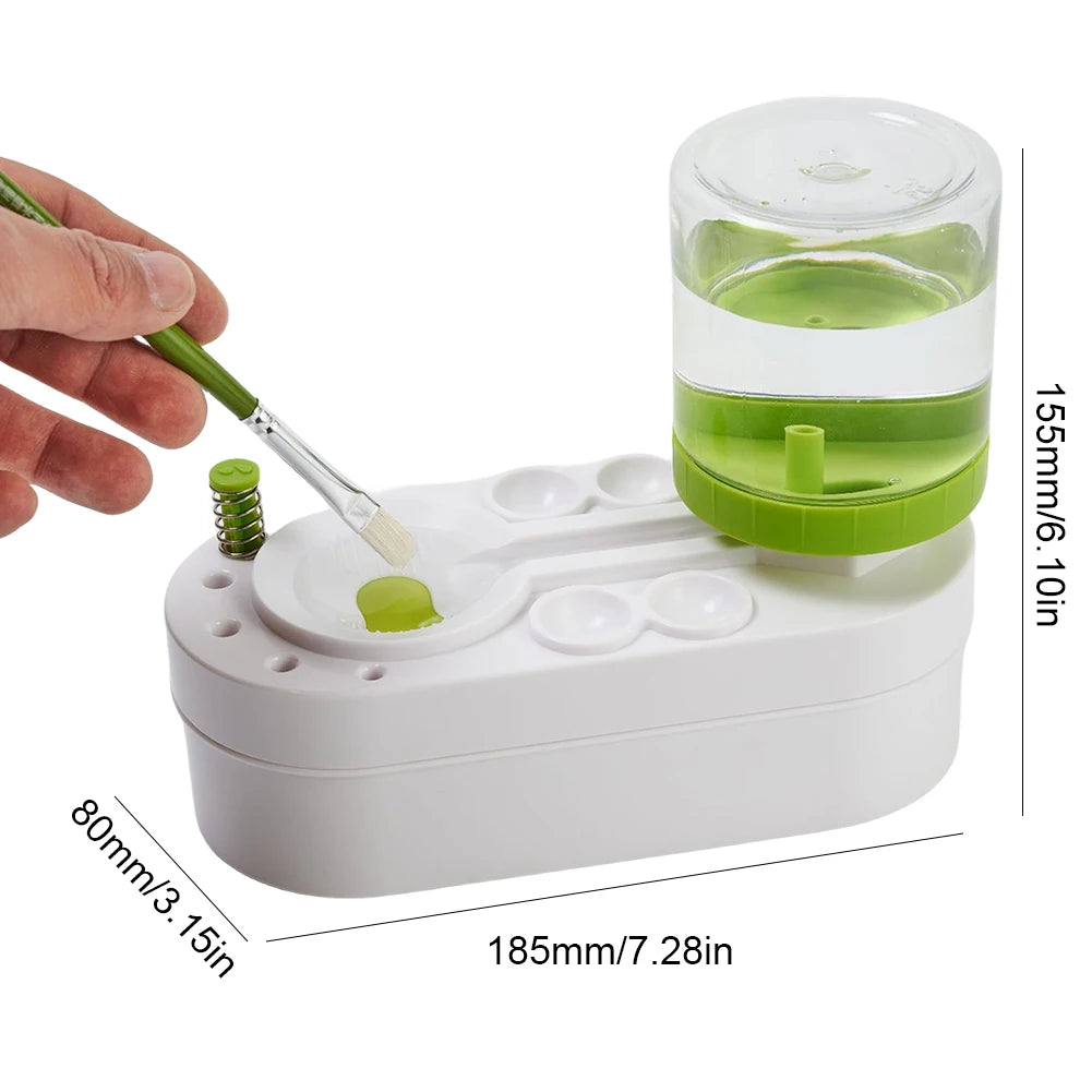 Automatic Paint Brush Washer with Drain Button – Water Circulation Cleaner for Acrylic & Water-Based Brushes