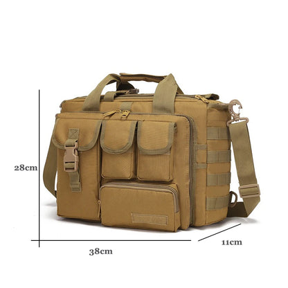 New Strategic Nylon Backpack – Multifunctional Messenger Shoulder Bag, Wear-Resistant Laptop Briefcase for Outdoor Climbing