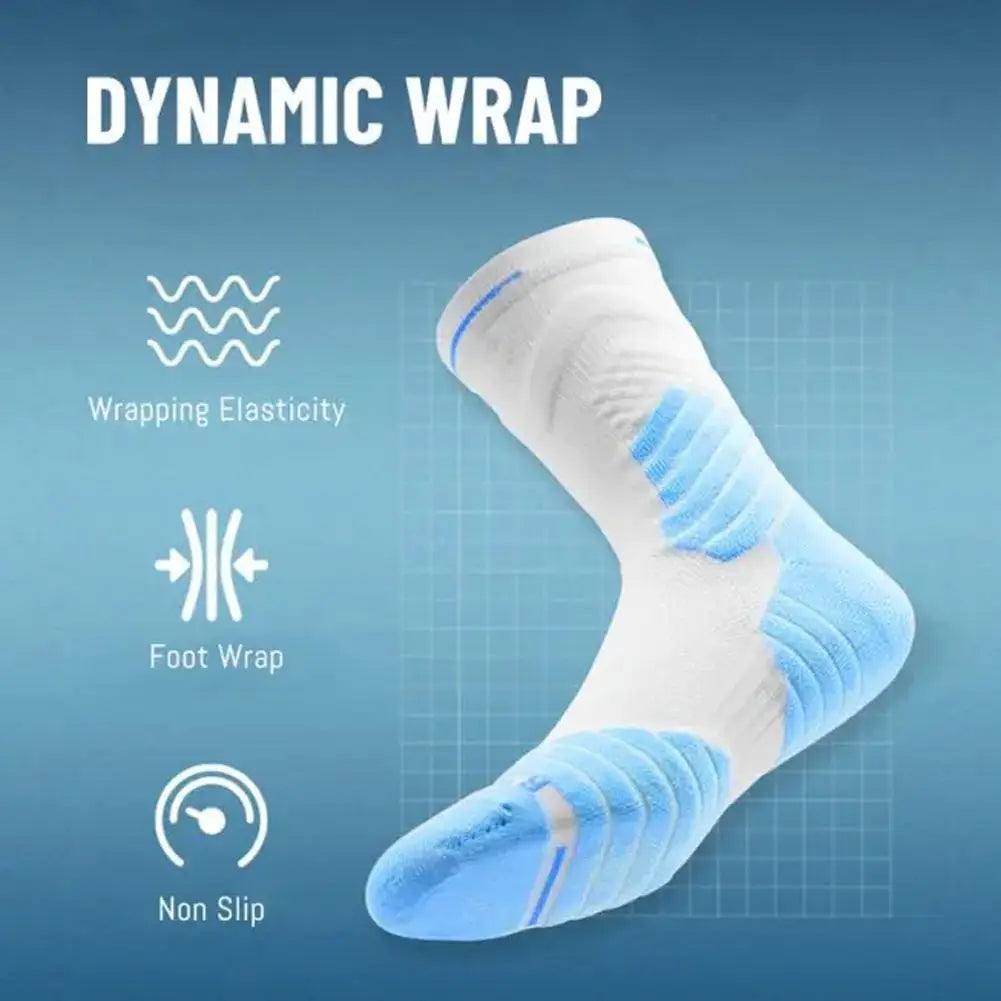 Bullfight 2.0 Men’s Basketball Socks - High-Top Thick Sports Socks for Running & Athletic Training