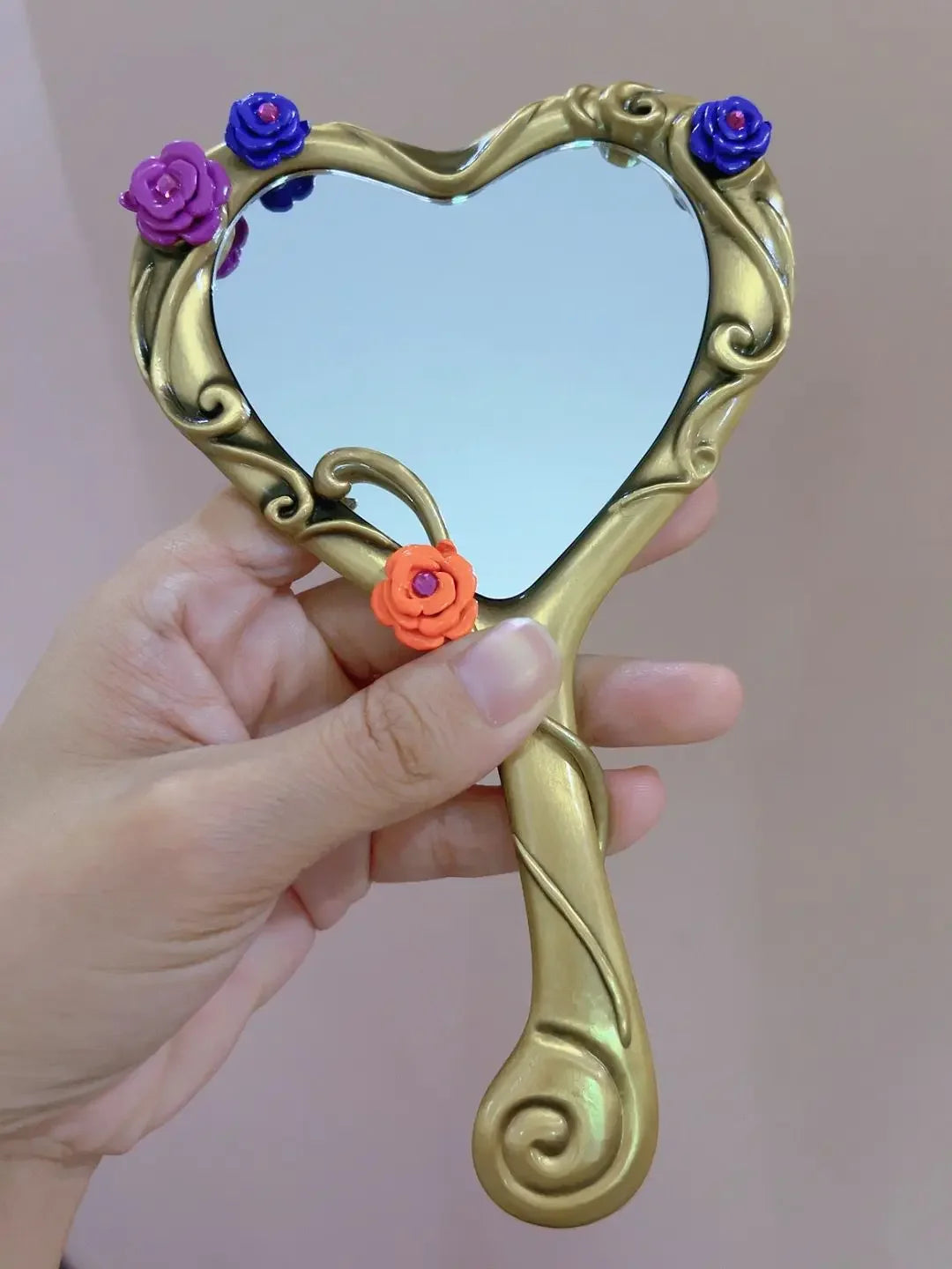 Flower Mirror Retro Handheld – Cosmetic & Cosplay Prop, Daily Accessory, Student Decor & Birthday Gift