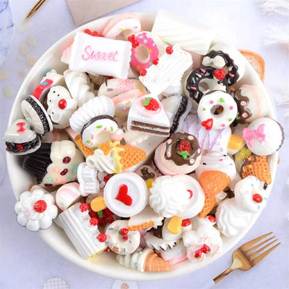 20PCS Kawaii Slime Candy Resin Charms – Cute Flatback Beads for DIY Crafts, Hair Clips, Phone Cases & Scrapbooking