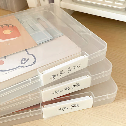 Efficient A4 File Storage Box for Students: Portable Folder & Test Paper Organizer