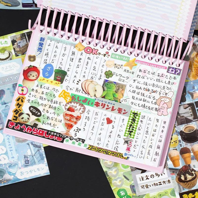 MINKYS 45 Sheets Retro Decorative Stickers – Laptop, Kpop, Toploader, Photocard Sticker Book, Kids Gift & School Stationery