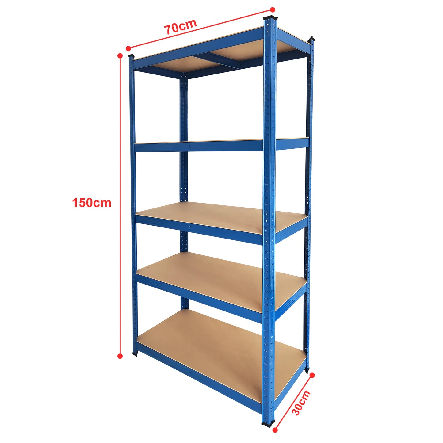 60"x28"x12" Heavy Duty 5-Tier Metal Storage Shelf Unit – Boltless Design, Easy to Assemble