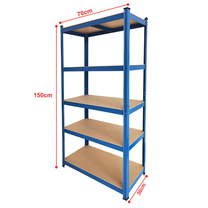 60"x28"x12" Heavy Duty 5-Tier Metal Storage Shelf Unit – Boltless Design, Easy to Assemble