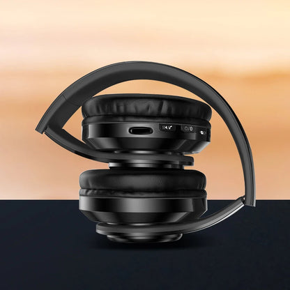 Wireless Bluetooth 5.0 Headphones – On-Ear Stereo Sound Headset with Microphone, Foldable Sports & Gaming Earphones