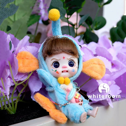Mini Labbu Pocket Doll – Jointed Blythe-Style Boy & Girl Doll for Girls, Rainbow Ball Mobile Phone Decoration