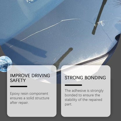 20ml Windshield Repair Kit - DIY Car Glass Crack Fix Tool with Resin, Curing Film and Scraper