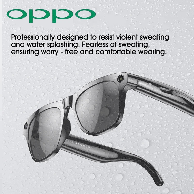 OPPO AI Smart Glasses — Ultra-Clear Camera, Touch Control, Bluetooth Calling, Video & Music Player Sport Sunglasses