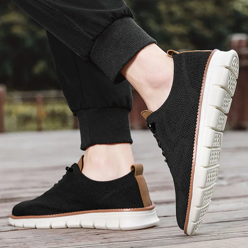 YRZL Men’s Casual Sports Shoes – Anti-Slip, Wear-Resistant, Breathable Cushioning with Color Blocking Design