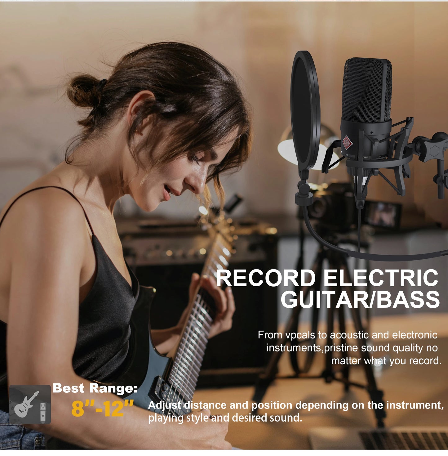 TLM 103 XLR Condenser Microphone – Professional Cardioid Mic for Recording, Podcasting, Voice Over, and Streaming