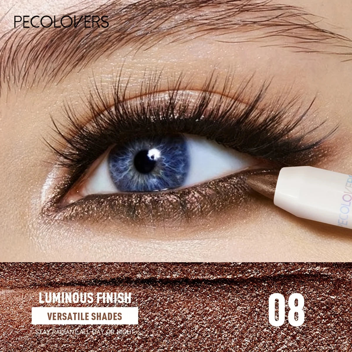 Waterproof Eyeshadow Sticks – Long-Lasting High-Pigmented Shimmer & Matte Neutral Brown Crayon Pencil