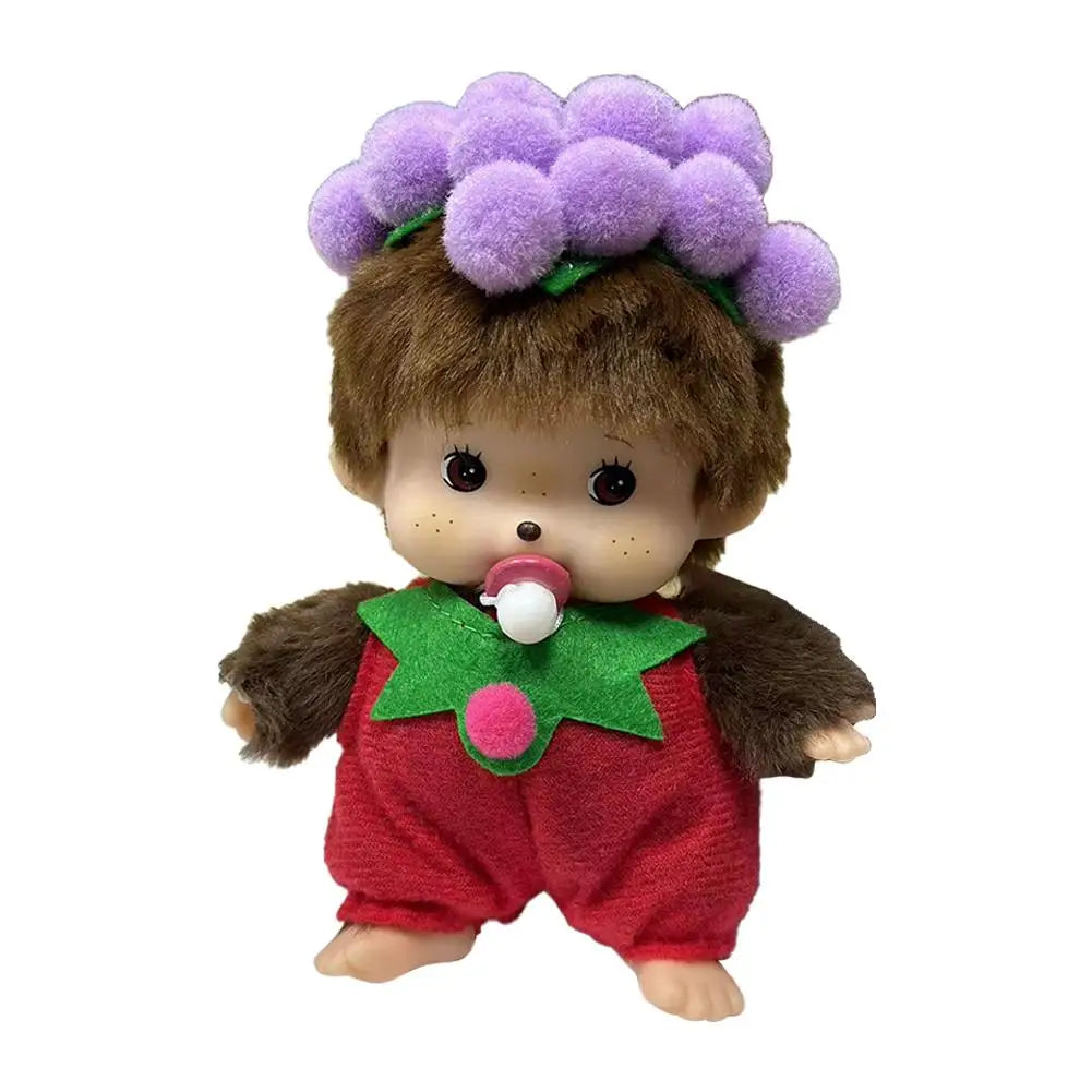 Fruit Adventure Strawberry Plush Doll – Cute PP Cotton Monchichi-Style Toy Bag Pendant Gift 15cm
