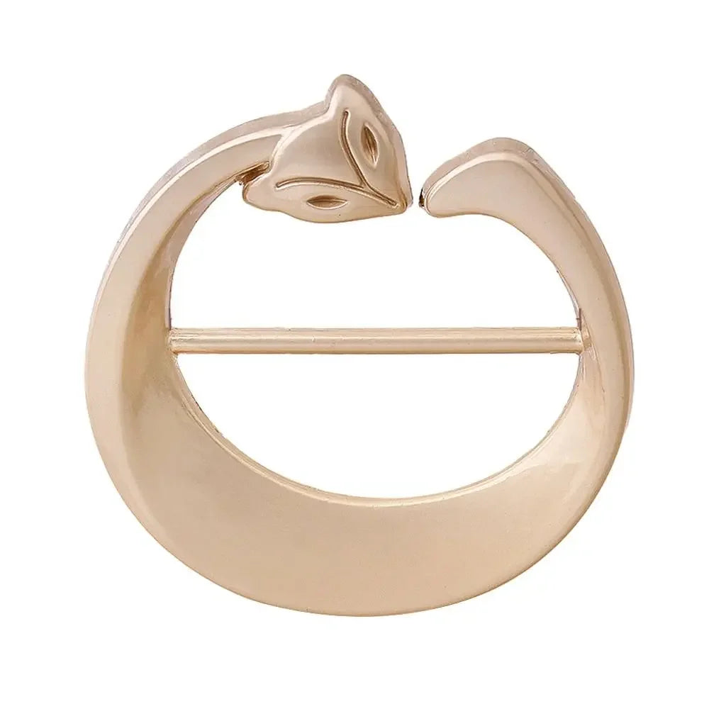 Scarf Buckle & Ring – Shawl, T-Shirt, Waist Clip Brooch, Silk Clasp Fashion Jewelry Accessory