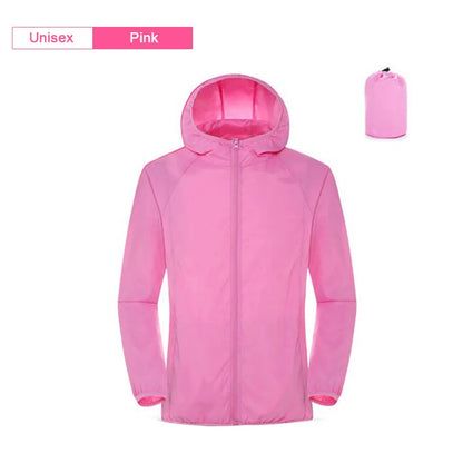 Unisex Waterproof Camping Jacket — Men & Women Windbreaker, Raincoat for Hiking, Climbing, and Sun Protection