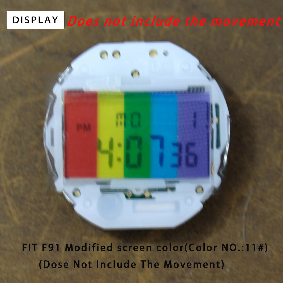 Casio F91W WS-7 A158 A159W A168 Screen Color Film - 3PCS Retro Square DIY Watch Modification Stickers