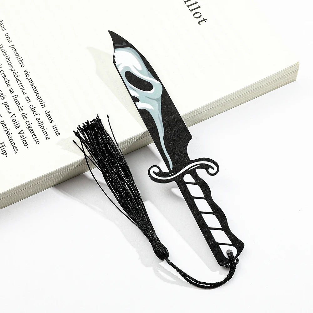 Anime Horror Killer Fruit Knife Series Bookmarks - Acrylic Bookmarks for Fans and Book Lovers, Ideal as Reading Markers