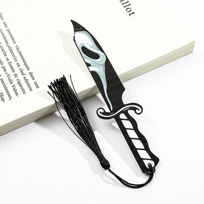 Anime Horror Killer Fruit Knife Series Bookmarks - Acrylic Bookmarks for Fans and Book Lovers, Ideal as Reading Markers