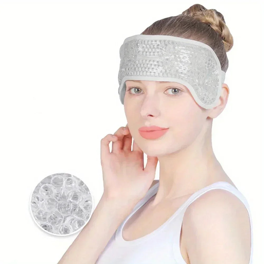 Hot & Cold Gel Bead Migraine Wrap — Soft Plush Ice Pack for Headaches, Stress Relief & SPA