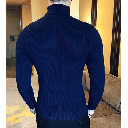 New Turtleneck Sweater for Men - Casual Rollneck Knitted Jumper, Warm Woolen Sweater