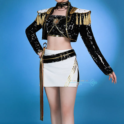 Zoey Rumi Mira Demon Hunters Cosplay Costume (HUNTR X Kpop) — Halloween/Stage Wig & Uniform