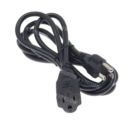 USA 3-Prong Extension Power Cord – NEMA 5-15P to 5-15R Plug Socket, 0.3m/0.5m/1m/2m Length Options