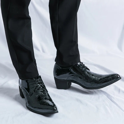 Men’s Gold Chelsea Dress Shoes - Pointed Toe Trendy Formal Party Shoes Size 38-46