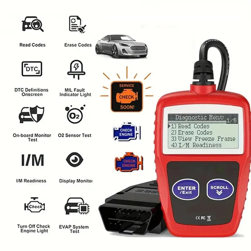 Universal OBD2 Car Fault Diagnosis Instrument - Clear Fault Codes Diagnostic Scanning Tool