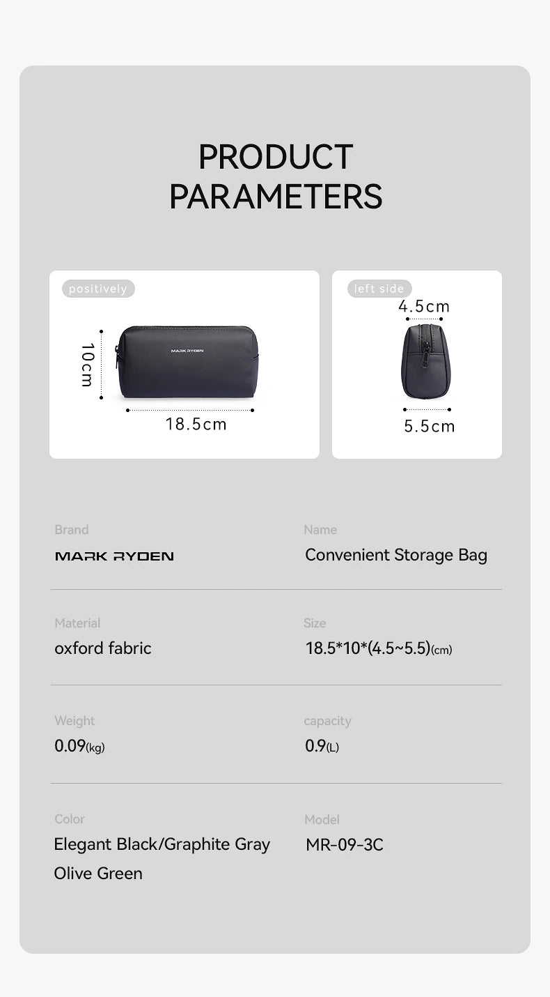 MarkRyden Portable Large Capacity Travel Toiletries Bag – Durable & Spacious Organizer