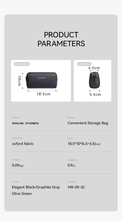MarkRyden Portable Large Capacity Travel Toiletries Bag – Durable & Spacious Organizer
