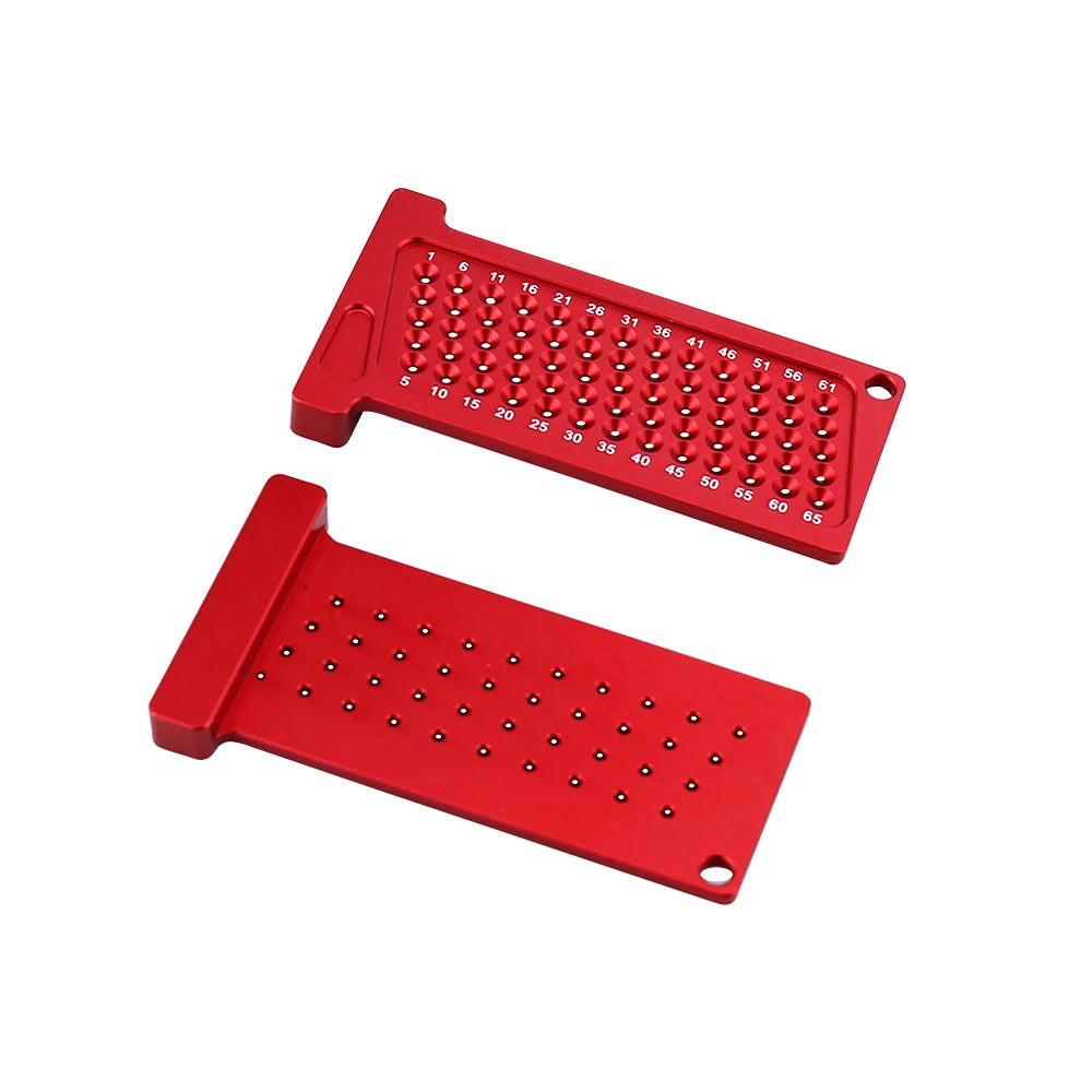 Precision T-Type Hole Ruler - Aluminum Woodworking Metric/Inch Mini Crossed-Out Hole Scribing Tool - Measuring Tools