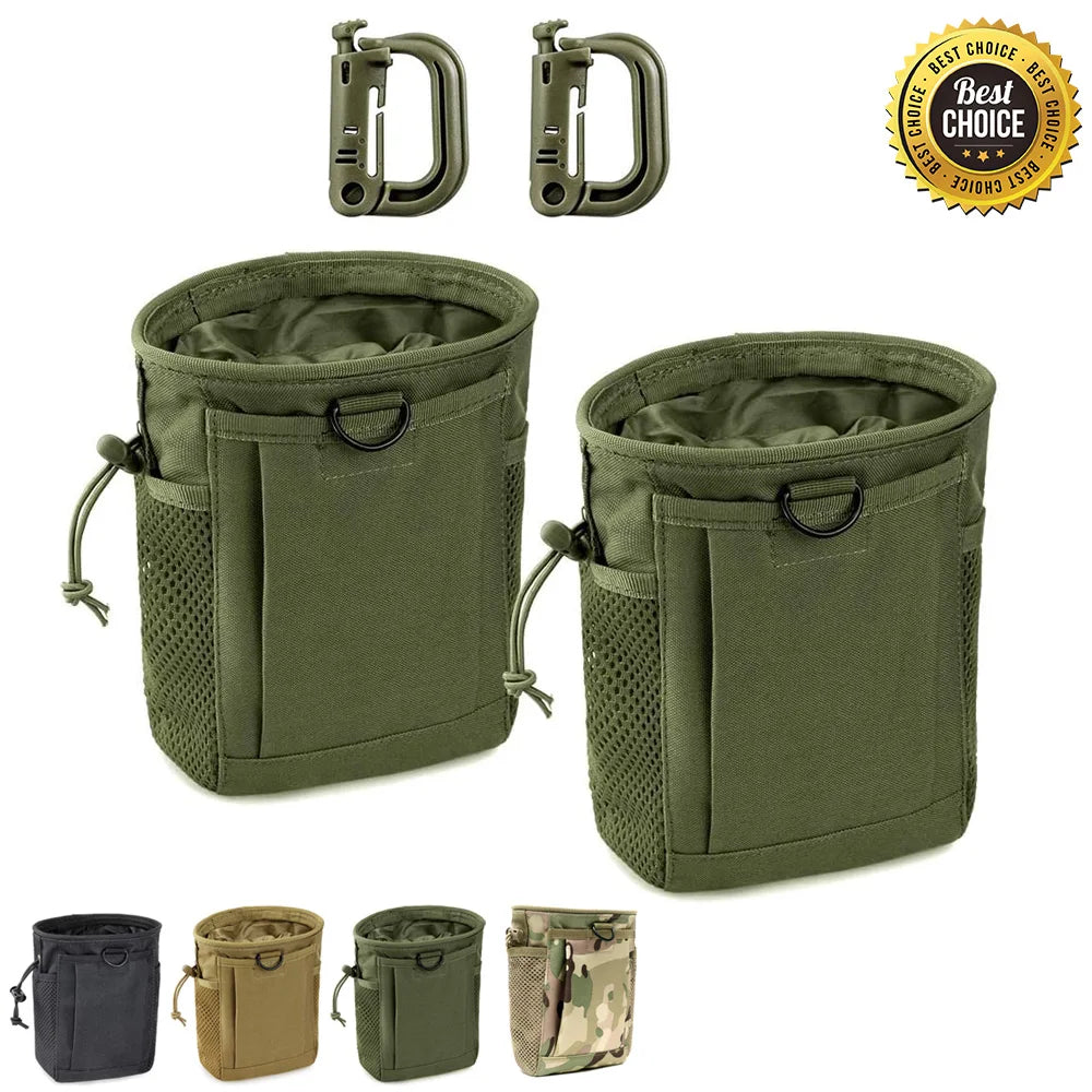 Molle Dump Pouch – Adjustable Hunting Magazine Recovery Bag, Ammo Belt Waist Fanny Pack, Holster Bag