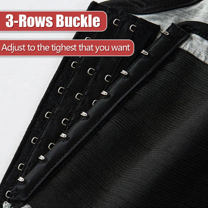 360° Full Coverage Chest Binder – Long-Style Sports Binder with 3-Row Buckle, Comfortable & Breathable