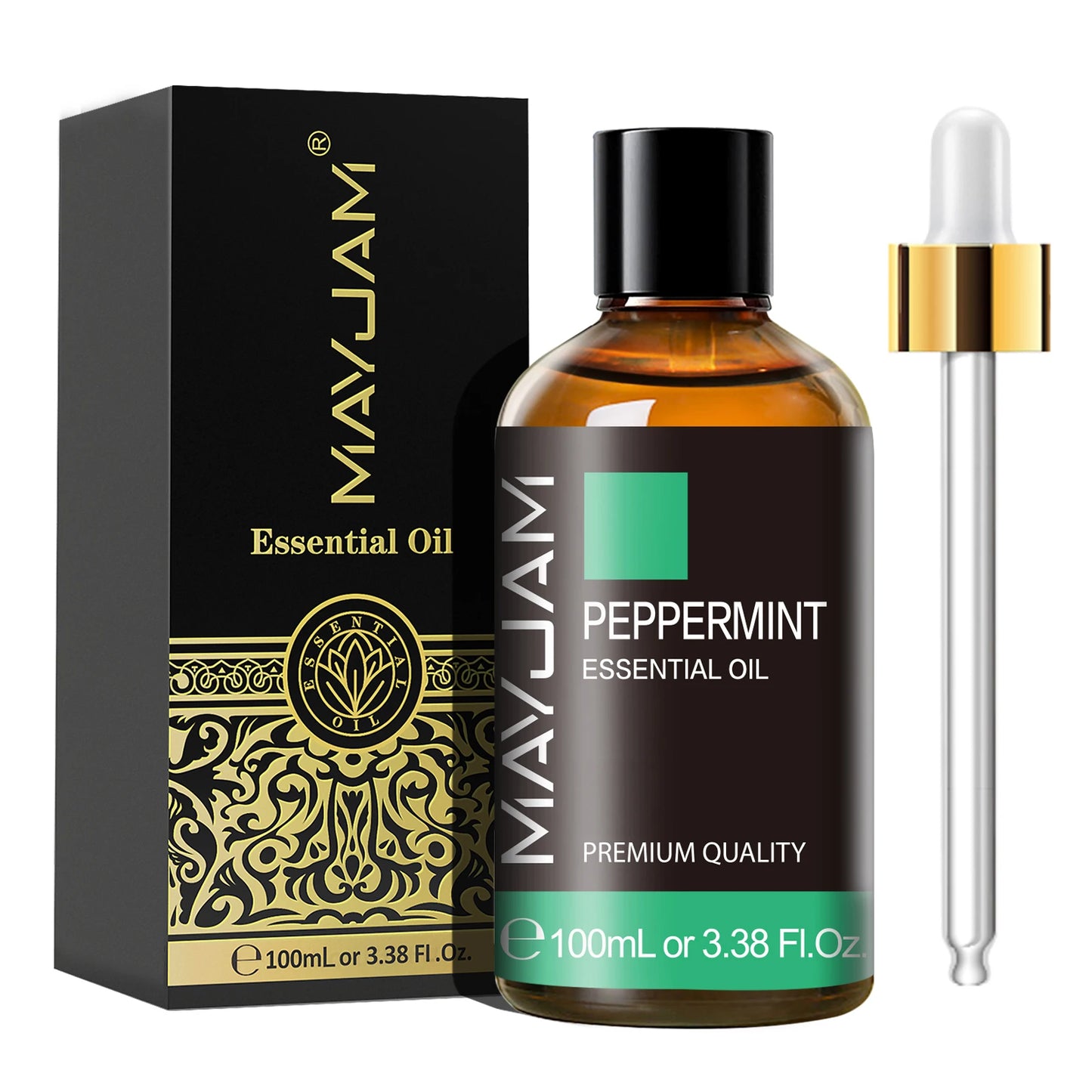 MAYJAM 100ml Essential Oil with Dropper - Sandalwood, Lavender, Eucalyptus & Vanilla for Humidifiers & Candles