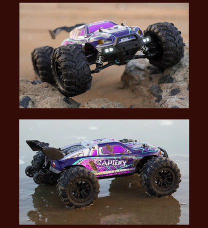 ZWN 1:16 4WD RC Monster Truck – 70KM/H High-Speed Drift Remote Control Car with LED for Kids, vs Wltoys 144001