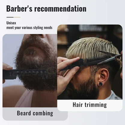 2-in-1 Pocket Folding Comb – Wide Tooth & Beard Comb for Hair Styling and Barber Use