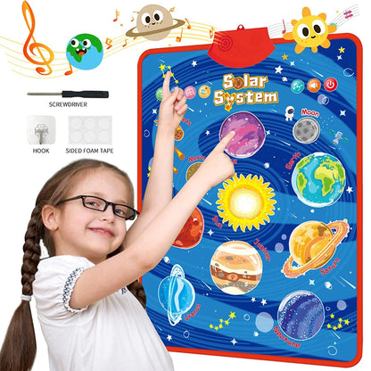 Electronic English Alphabet Wall Chart — Talking ABC & 123 Music Poster, Educational Learning Toy for Toddlers & Kids Gift