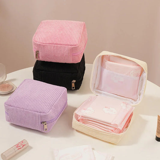 Sanitary Napkin Organizer Bag - Portable Multifunctional Travel Pouch for Makeup, Lipstick & Small Accessories